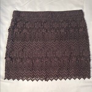 Elegant Lace Skirt in Brown